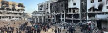 Al Shifa Hospital is now in ruins and no longer able to function as a hospital, according to the World Health Organization. Photo by WHO