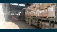 Truck at the Rafah border crossing on the way to the HI warehouse - December 2023 | © HI